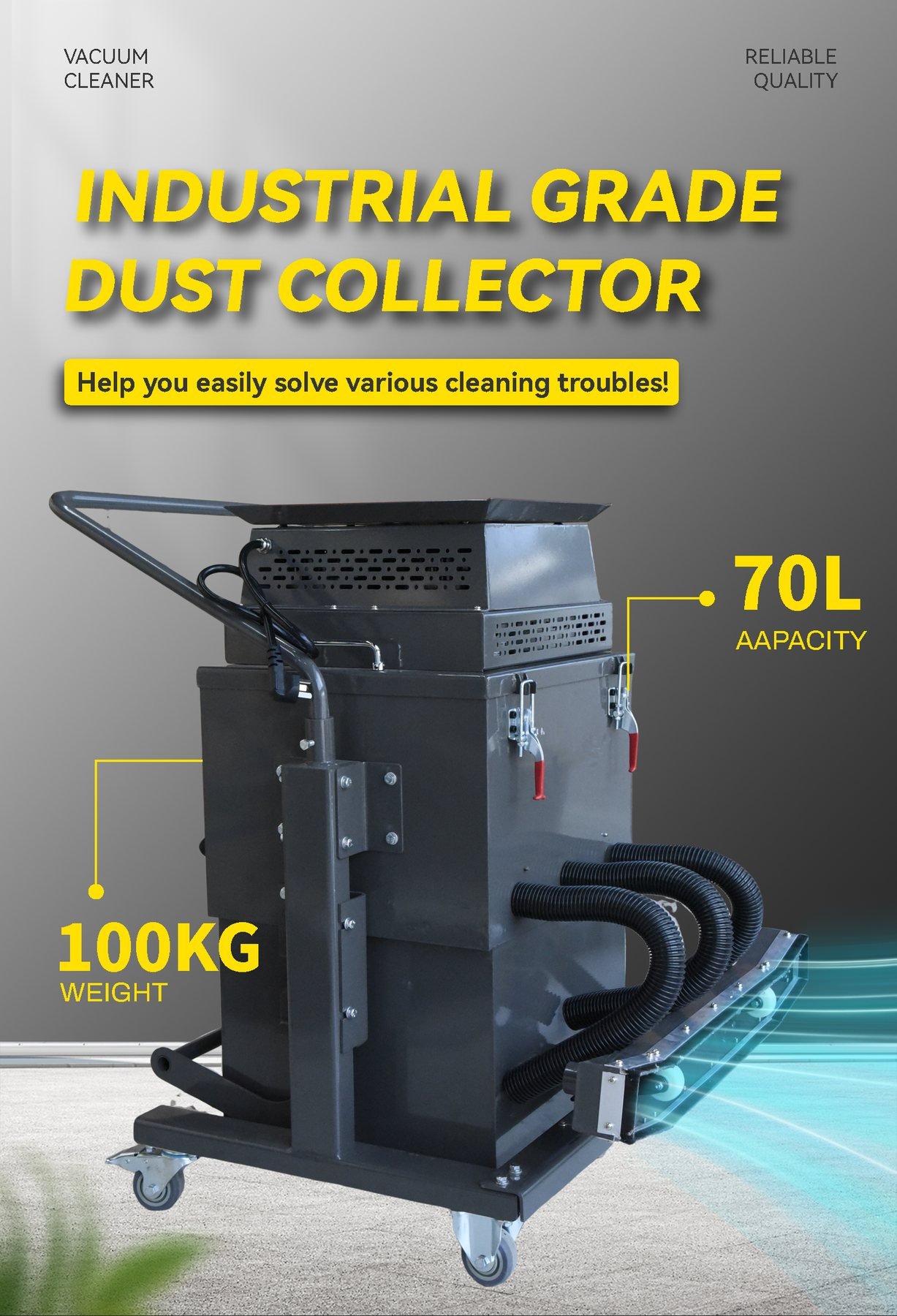 Industrial Vacuum Cleaner image 9 Industrial Vacuum Cleaner - GT-70