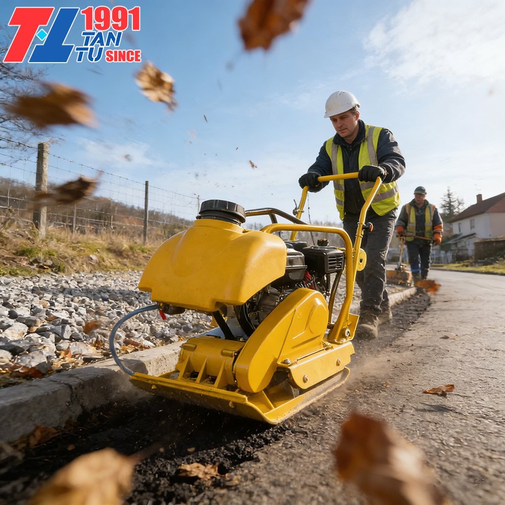 Plate Compactor image 9 Plate Compactor - plate compactor road construction application