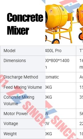 TT400L Pro product image TT400L Pro concrete mixer blender