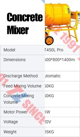 TT450L Pro product image TT450L Pro concrete mixer blender